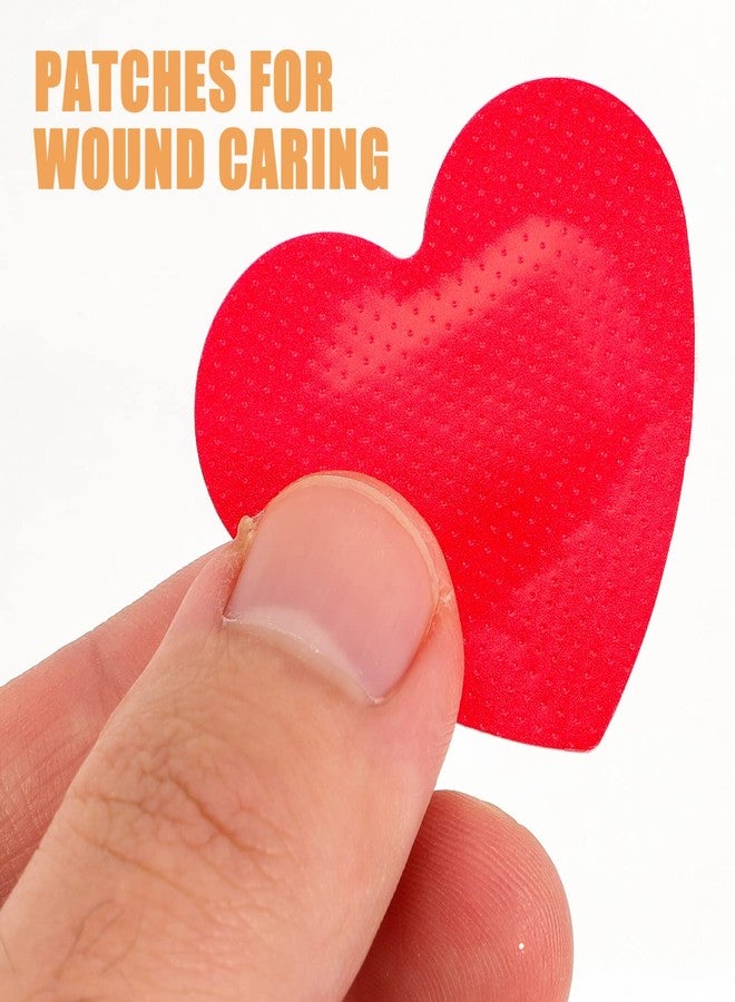 Garneck 50pcs Heart Shaped First Aid Heart Shape Water Proof Tape Survival Daily Patches Care Patches - Image 3